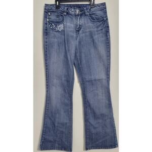 Vintage Gitano Jeans Womens 8 Embellished Flare Leg Denim Jeans Fun Y2K Eclectic
